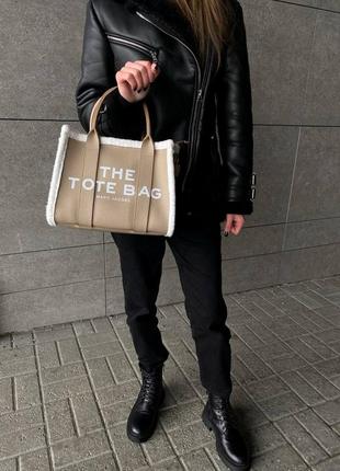 Женская сумочка tote bag beige8 фото