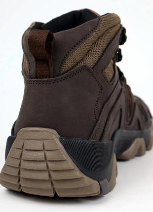 Шкіряні тактичні черевики oksy tactical brown літні (сітка) 40...9 фото