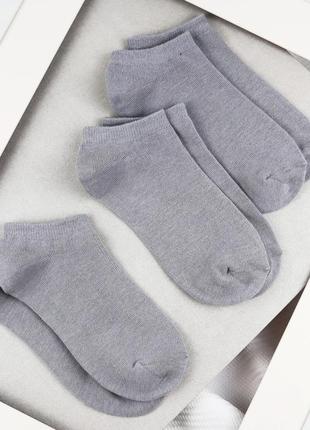 Шкарпетки жіночі 6 пар короткі «light grey» зі зручною резинко...