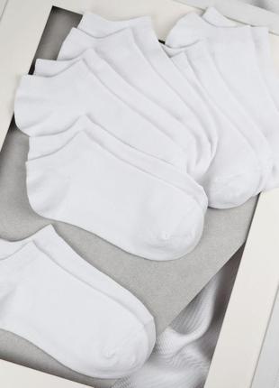 Шкарпетки жіночі 12 пар короткі колір "white" зі зручною резин...5 фото