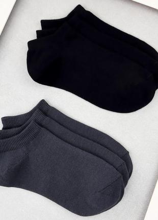 Набір шкарпеток жіночих 12 пар коротких "black&dark; grеy" зі ...5 фото