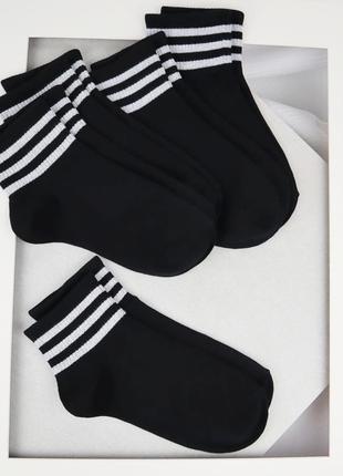 Шкарпетки жіночі 10 пар спортивні "black" з гумкою бавовняні р...4 фото
