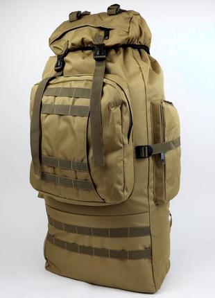 Тактичний рюкзак 90л койот з сумкою-органайзером на molle (зйо...2 фото