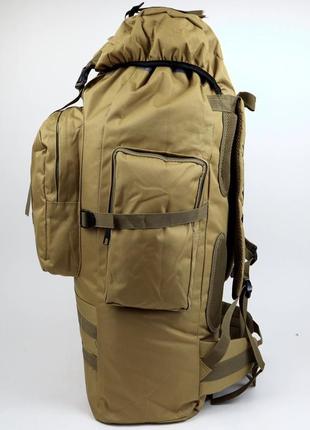 Тактичний рюкзак 90л койот з сумкою-органайзером на molle (зйо...5 фото