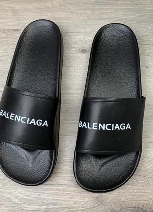 Шльопанці balenciaga logo black12 фото