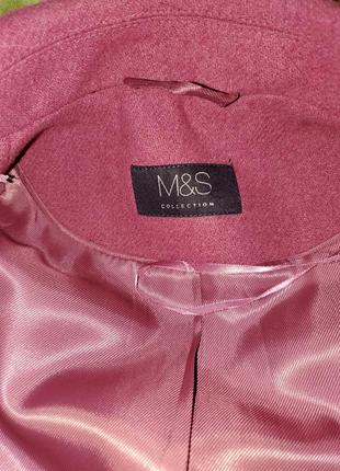 Пальто ягідне marks&spencer у складі шерсть m&s5 фото