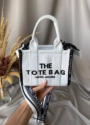 Женская сумочка tote bag mini white4 фото