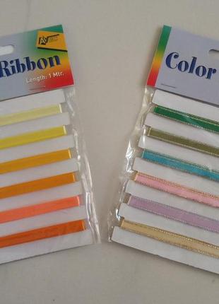 Набор цветных декоративных сатиновых лент color ribbon, нидерланды7 фото