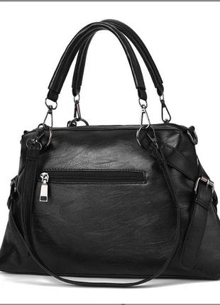 Модна сумка жіноча через плече чорна якісна модна сумочка трен...4 фото