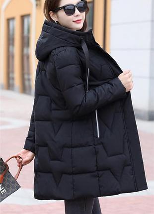 Куртка жіноча демісезонна(на тонкому утеплювачі) чорна кольору...4 фото