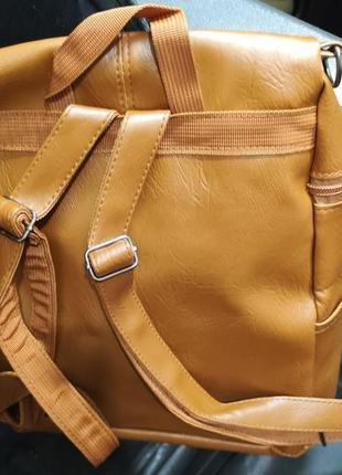 Рюкзак міський жіночий екошкіра коричневий класичний молодіжни...3 фото