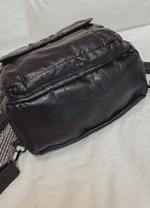 Рюкзак міський жіночий екошкіра чорний класичний, молодіжний с...3 фото