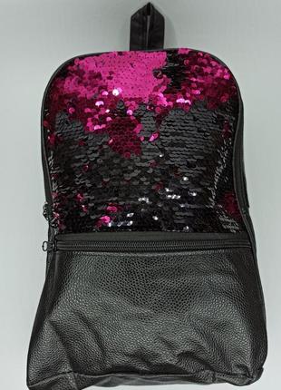 Блискучий красивий жіночий рюкзак штучна шкіра сумка-рюкзак жі...