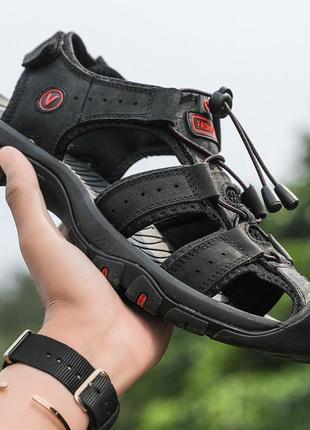 Чоловічі літні спортивні сандалі 46 чорні модні легкі туфлі на...3 фото
