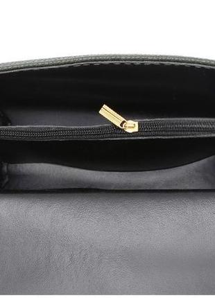 Сучасна жіноча чорна сумка через плече з екошкіри, модна тренд...5 фото