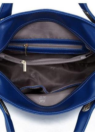 Жіноча сумка комплект еко шкіра білий стильна сумка через плеч...6 фото