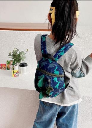 Рюкзак міський дитячий нейлоновий синій рюкзак для прогулянок8 фото
