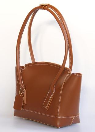 Стильна жіноча сумка кольору camel2 фото