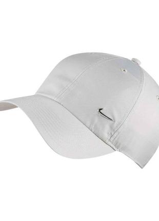 Кепка nike u nsw df h86 metal swoosh cap сіро-білий уні misc