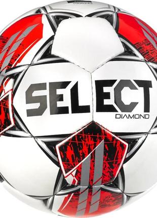М'яч футбольний select diamond v23 біло-червоний уні 5