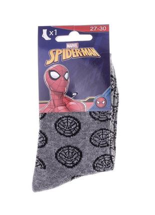 Шкарпетки spider man all over de tete spiderman темно-сірий ді...2 фото