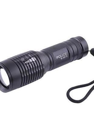 Акумуляторний тактичний ліхтар police bl-1861-t6, ліхтарик тактичний ручний для полювання2 фото