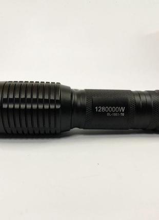 Акумуляторний тактичний ліхтар police bl-1861-t6, ліхтарик тактичний ручний для полювання7 фото