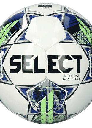 М'яч футзальний select futsal master v22 біло-зелений уні 4