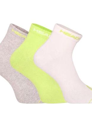 Шкарпетки head quarter 3p unisex сірий, зелений, білий уні 43-46