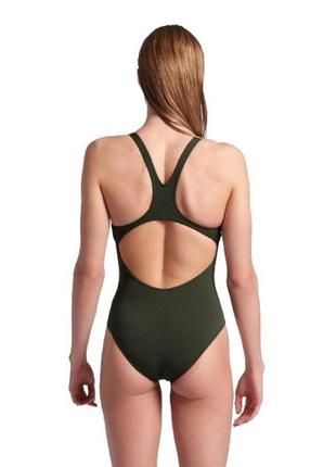 Купальник arena team swimsuit swim pro solid темно-зелений жін 385 фото