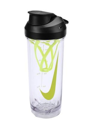 Пляшка nike tr recharge shaker bottle 2.0 24 oz салатовий, чор...