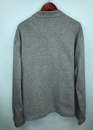 Marks & spencer collezione mens linen blend harrington jacket чоловіча легка куртка льняна тканина8 фото