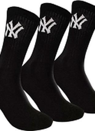 Шкарпетки new york yankees 3 pk crew чорний уні 43-46