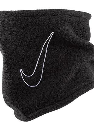 Баф nike y fleece neckwarmer 2.0 black/white osfm чорний, біли...