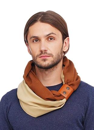 Кашемировый шарф"милан ", шарф снуд, большой мужской шарф3 фото