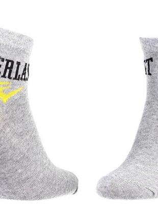 Шкарпетки everlast quarter socks 3 pair сірий уні 35-40