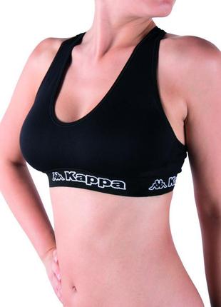 Топ спорт kappa reggiseno sporty elastico logato чорний жін s/...