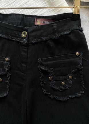Широкі чорні джинси палаццо розширені8 фото