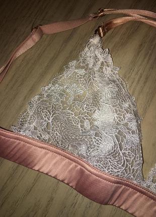 Кружевной лиф lace triangle bra by topshop bride - xs10 фото