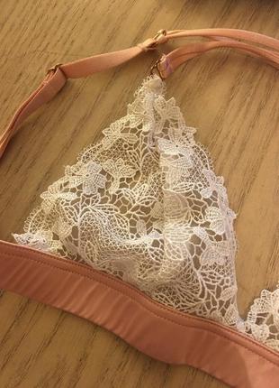 Мереживний ліф lace triangle bra by topshop bride - xs8 фото