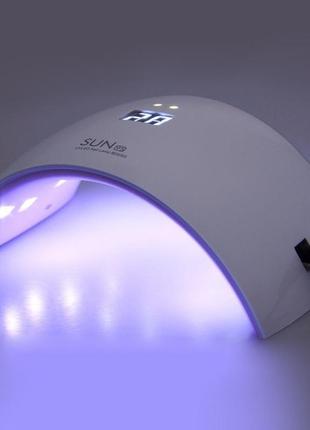 Лампа для манікюру uv/led sun 9s 24вт c дисплеєм ультрафіолетова1 фото