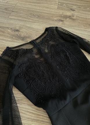 Черное мини платье, черное короткое платье, платье на выпускной4 фото