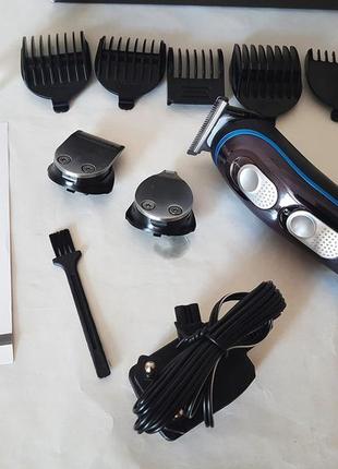 Бездротова машинка для стриження волосся gemei gm-587 3в1 акум...7 фото