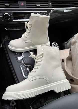 Черевики dr. martens 1460 white cream ботинки4 фото