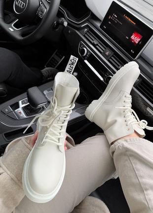 Черевики dr. martens 1460 white cream ботинки6 фото