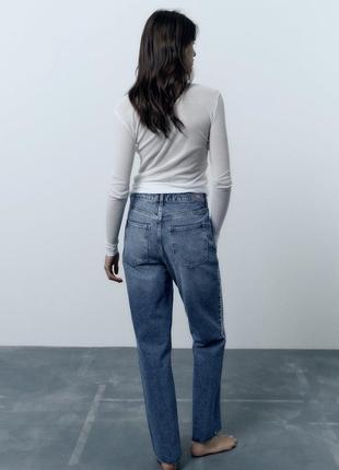 Джинси zara straight z1975 high waist2 фото