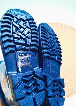 Гумові чобітки утеплені флісом сині 30171, розмір 295 фото