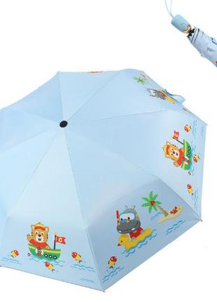 Зонт детский автомат складной бегемот 9438 54 см2 фото