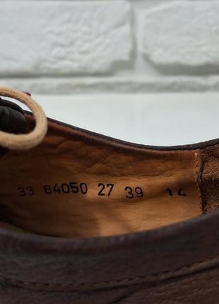 Кожаные австрийские туфли на шнурках think! коричневые натуральная кожа оригинал10 фото