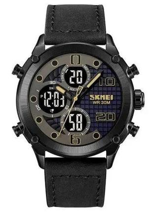 Годинник наручний чоловічий skmei 1975lbkbk, оригінальний чоловічий годинник, годинник кварцовий чоловічий